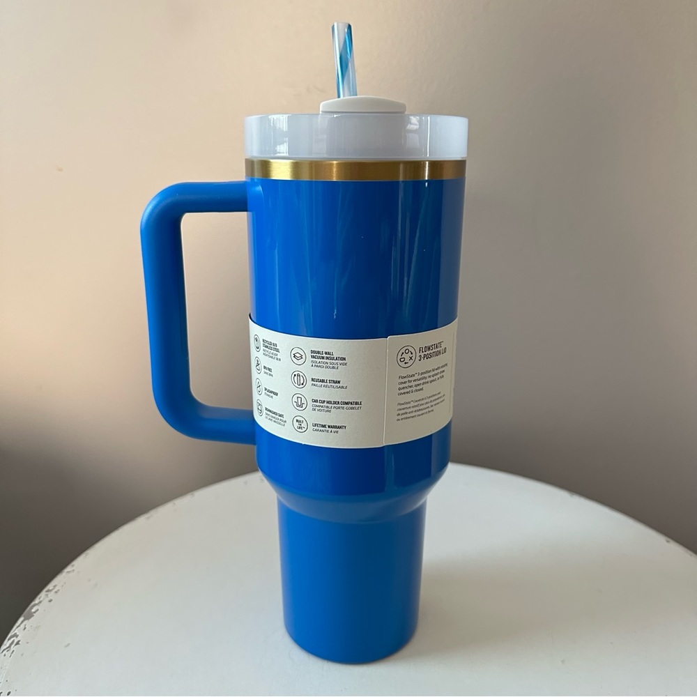 NIB STANLEY ARCTIC TWIST THE QUENCHER H2.0 FLOWSTATE TUMBLER 40 OZ 2 XTRA STRAWS - Picture 6 of 11